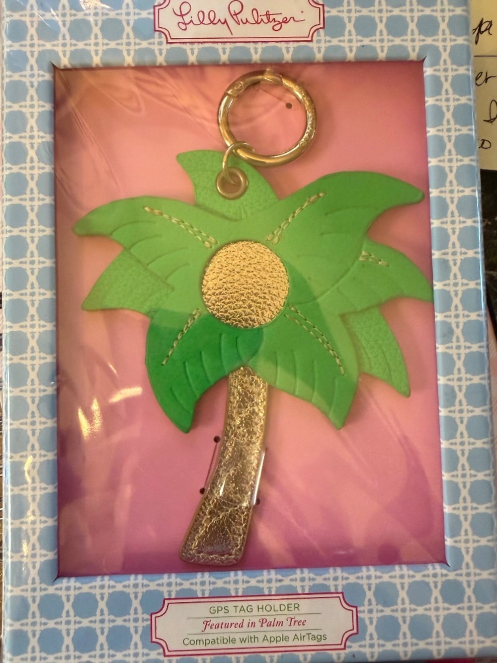 Lilly Pulitzer Palm Tree Air Tag Holder